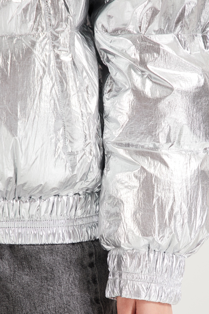 фото Куртка-пуховик цвета металлик isabel marant etoile