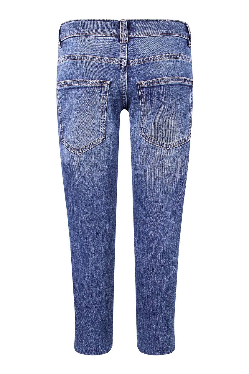 фото Голубые джинсы с лампасами fendi