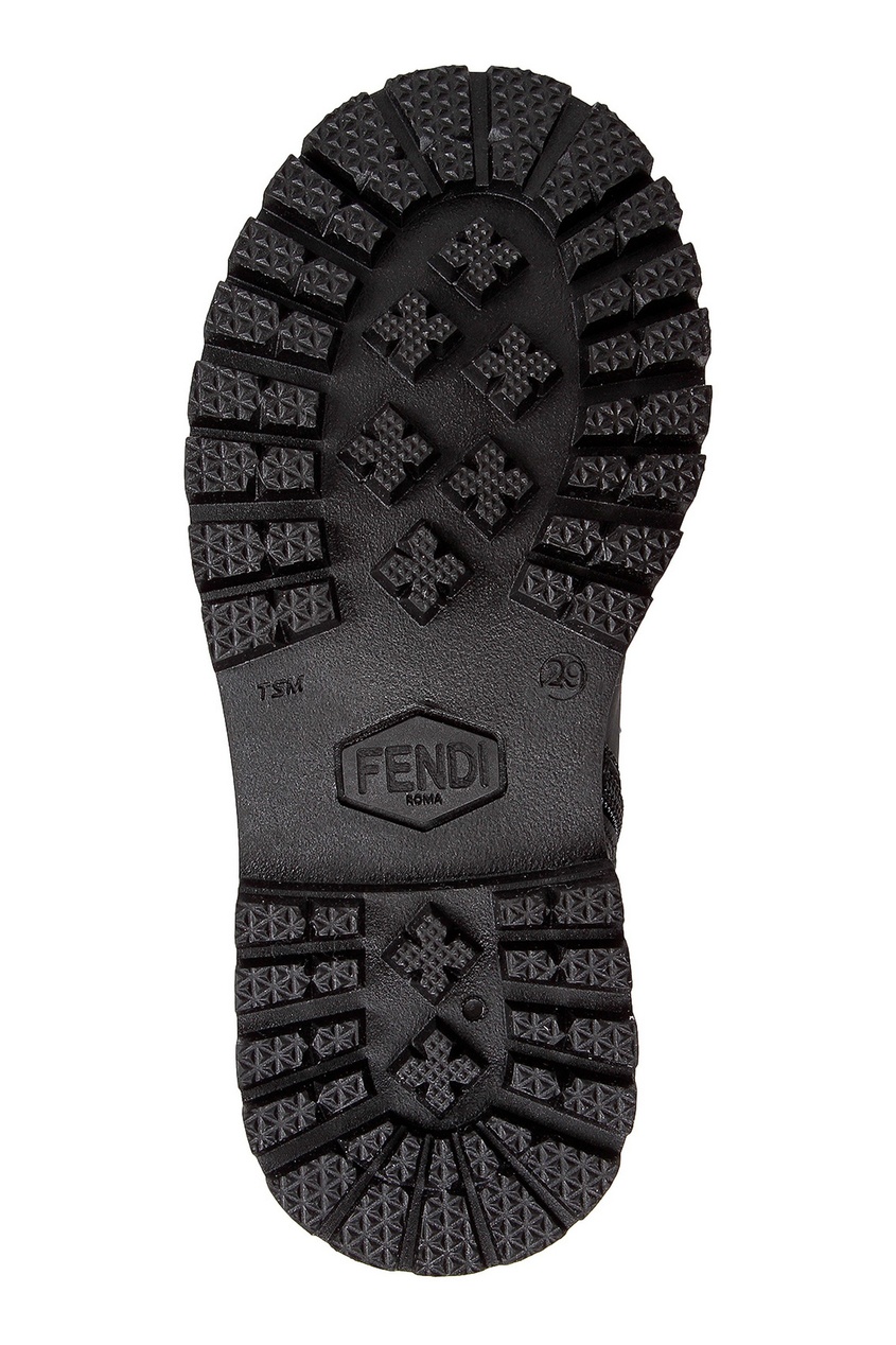 фото Комбинированные ботинки с отделкой и логотипами fendi
