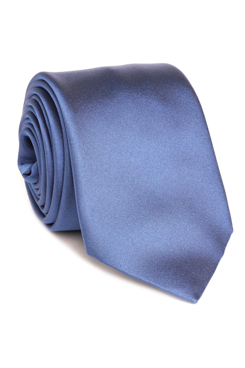 фото Синий атласный галстук Silvio fiorello