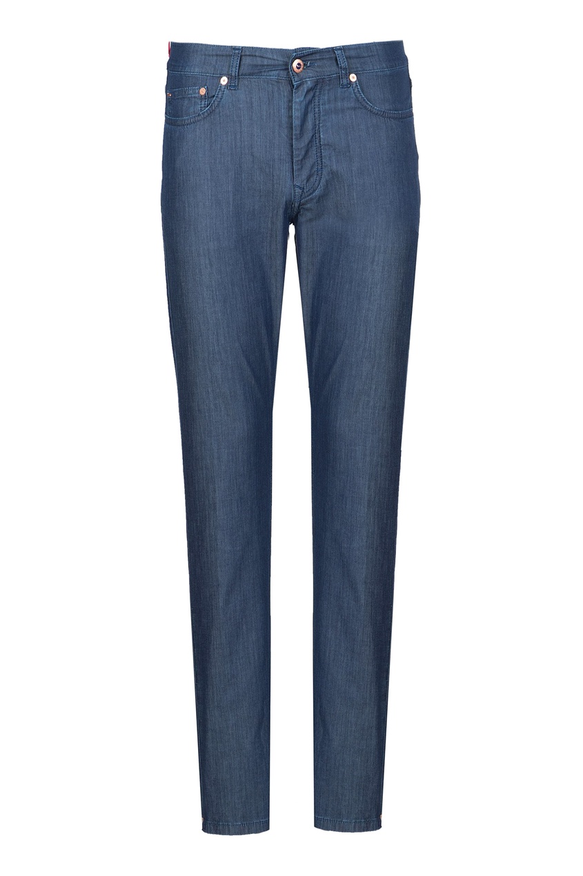 фото Синие джинсы с фактурной отделкой Harmont&blane