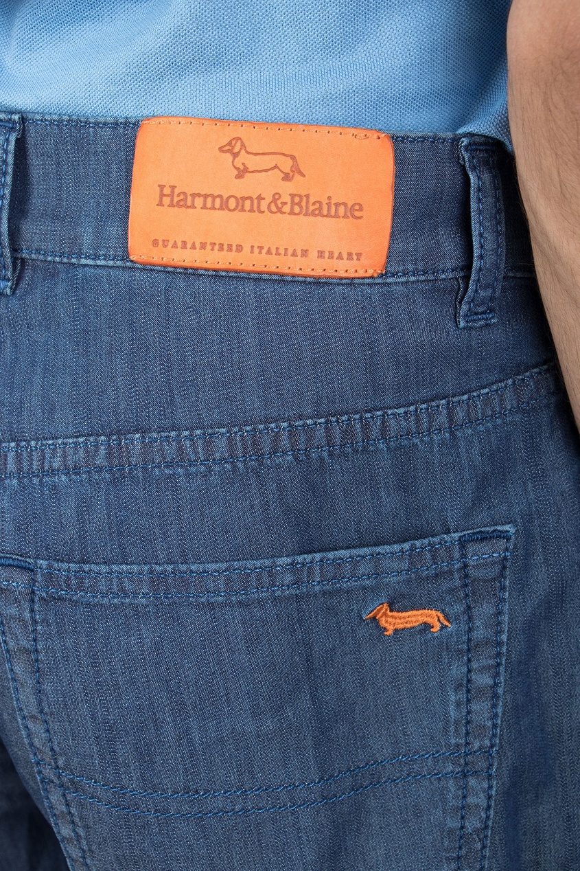 фото Синие джинсы с фактурной отделкой Harmont&blane