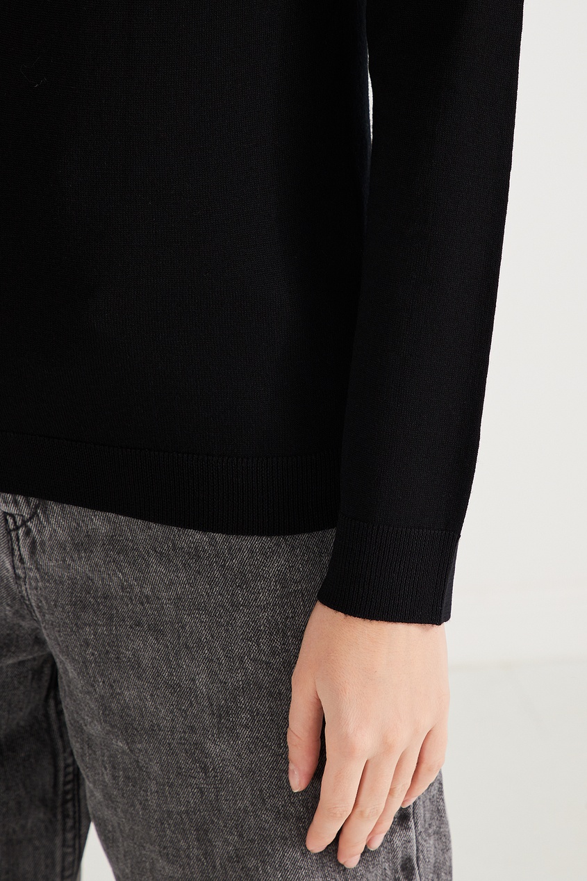 фото Комбинированный пуловер черного цвета claudie pierlot