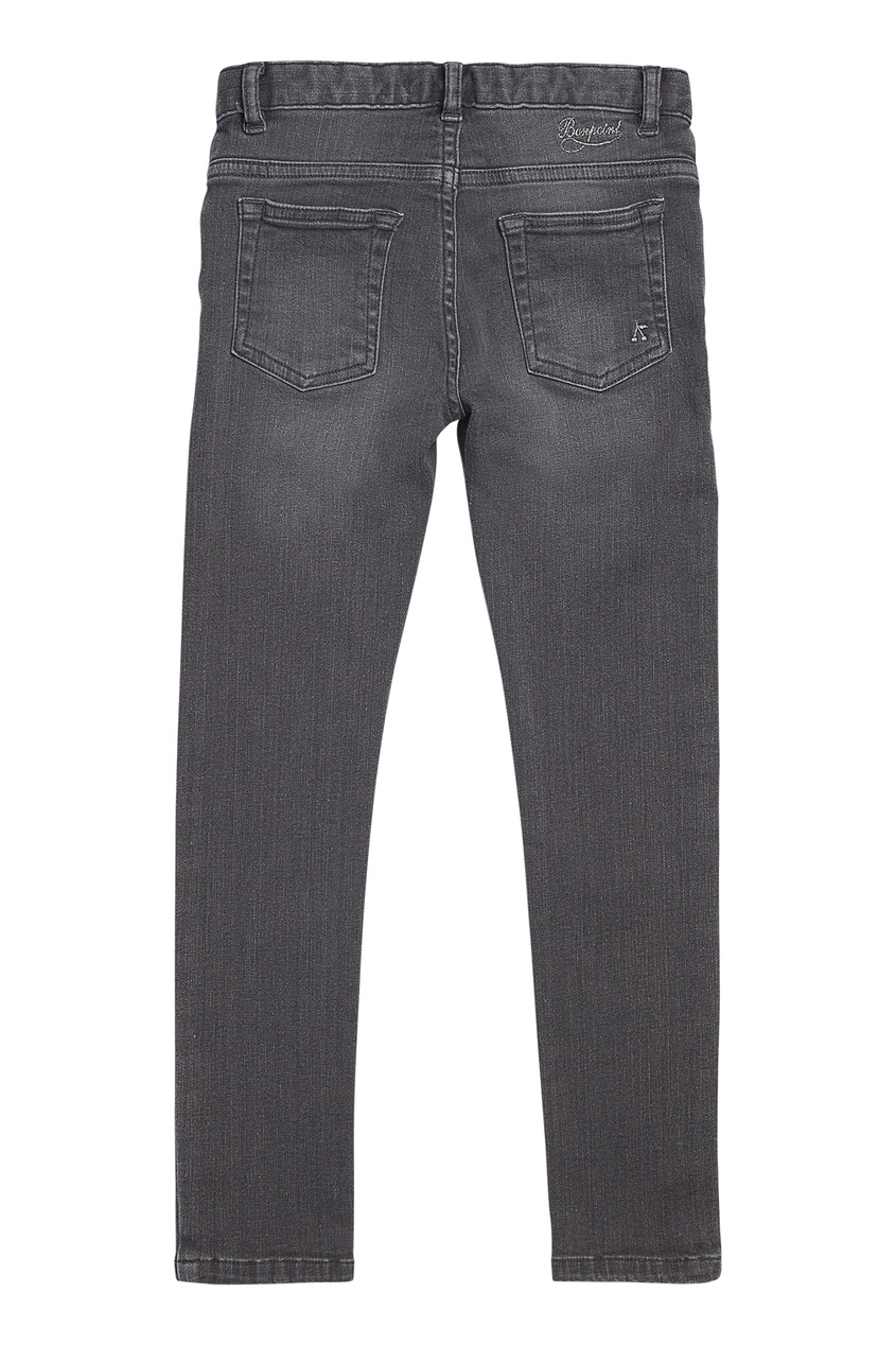 фото Серые джинсы с вышивкой bonpoint