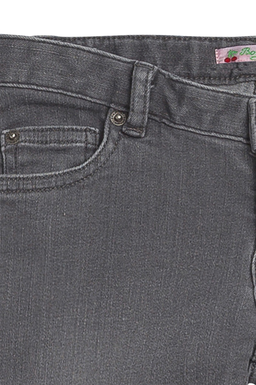 фото Серые джинсы с вышивкой bonpoint