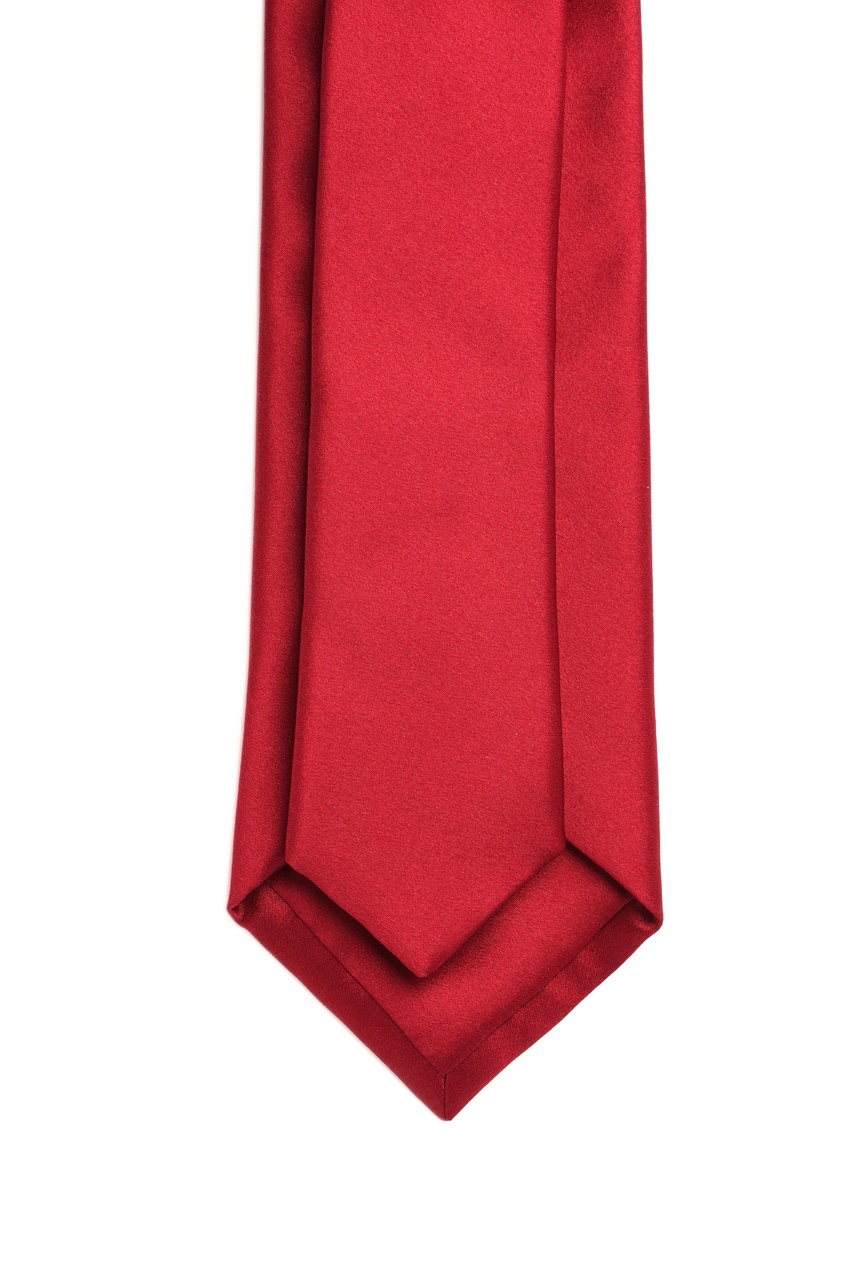 фото Красный атласный галстук Silvio fiorello