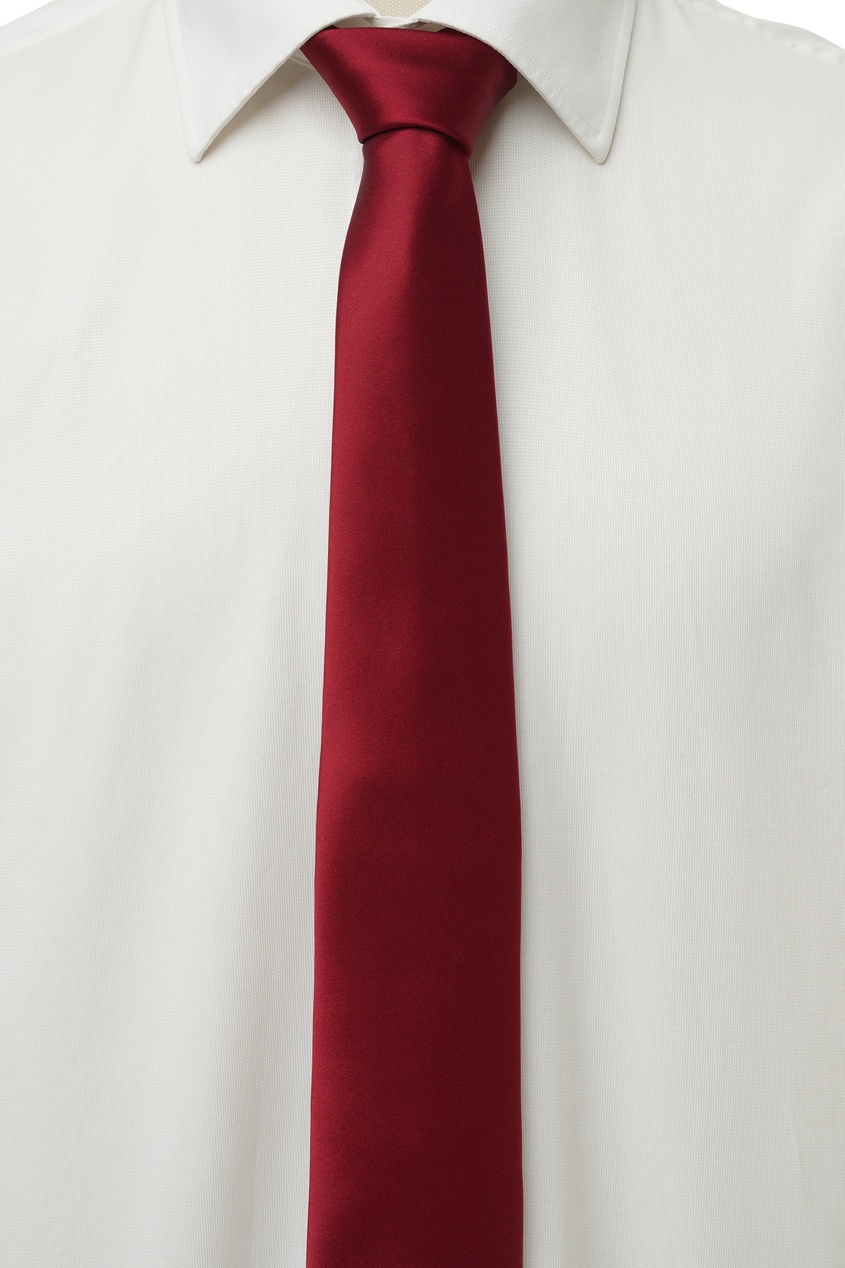 фото Красный атласный галстук Silvio fiorello