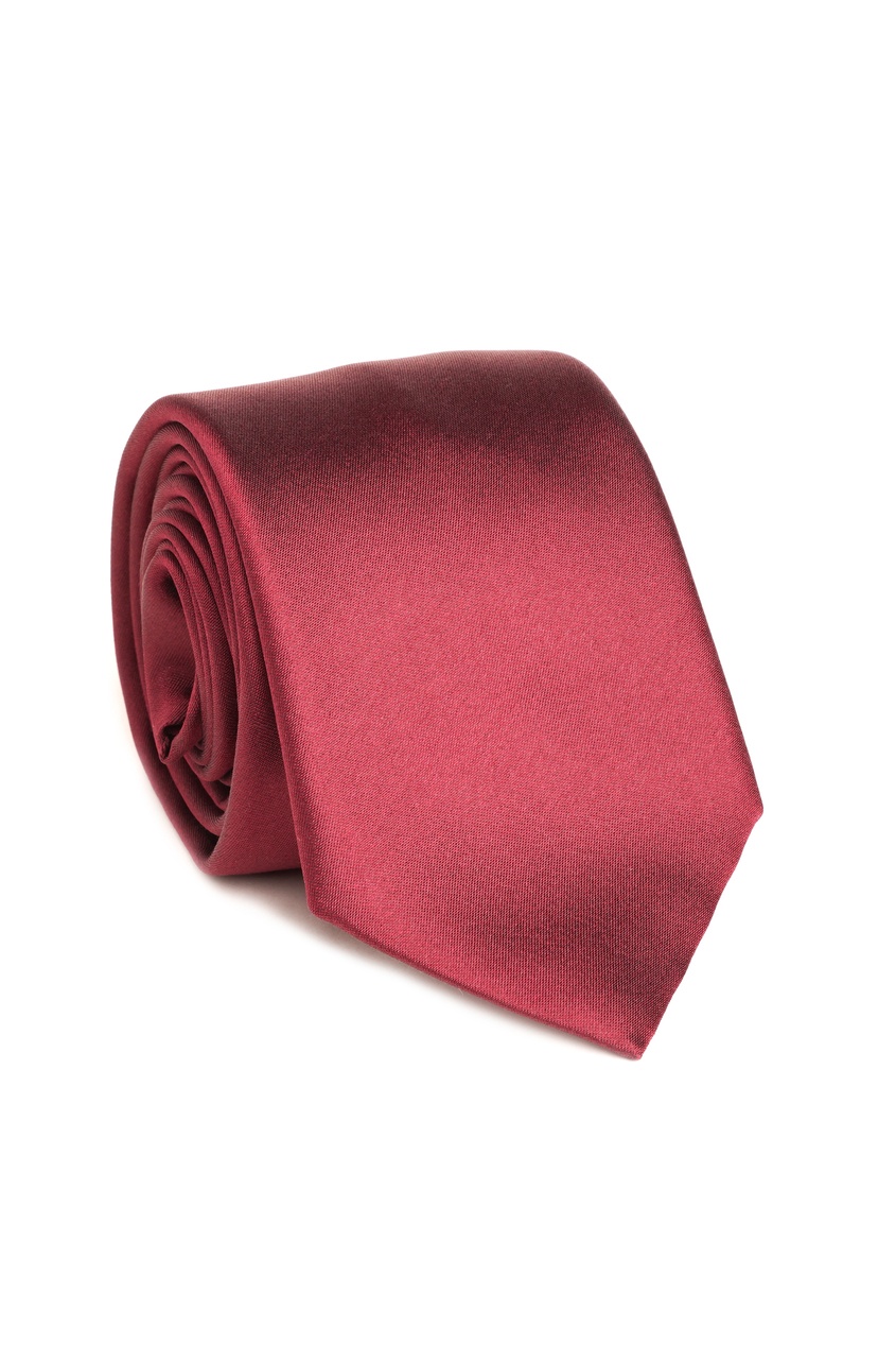 фото Бордовый атласный галстук Silvio fiorello