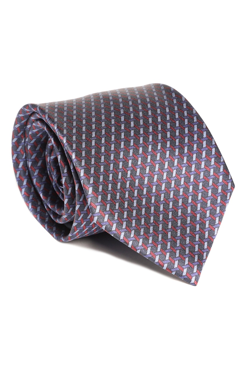 фото Темно-серый галстук с узорами Brioni