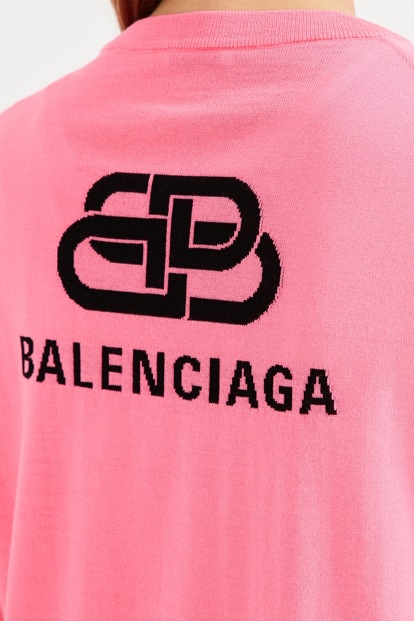фото Розовый джемпер из шерсти Balenciaga
