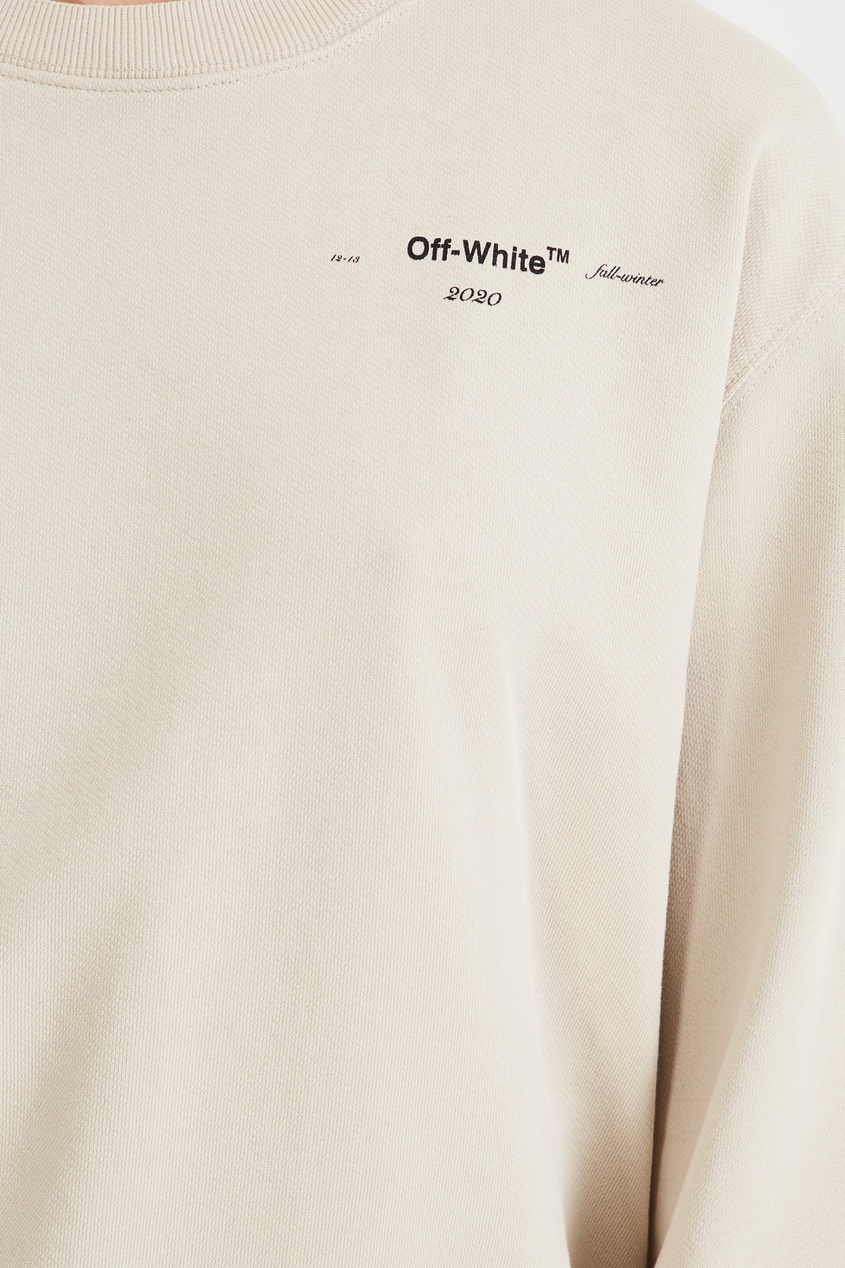 фото Бежевый свитшот с рисунком Off-white