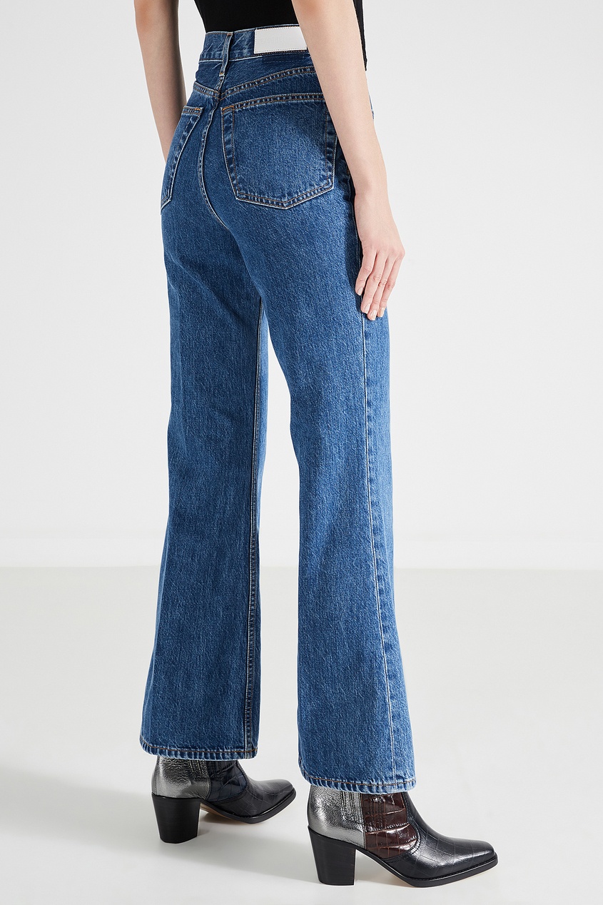 фото Расклешенные джинсы синего цвета re/done