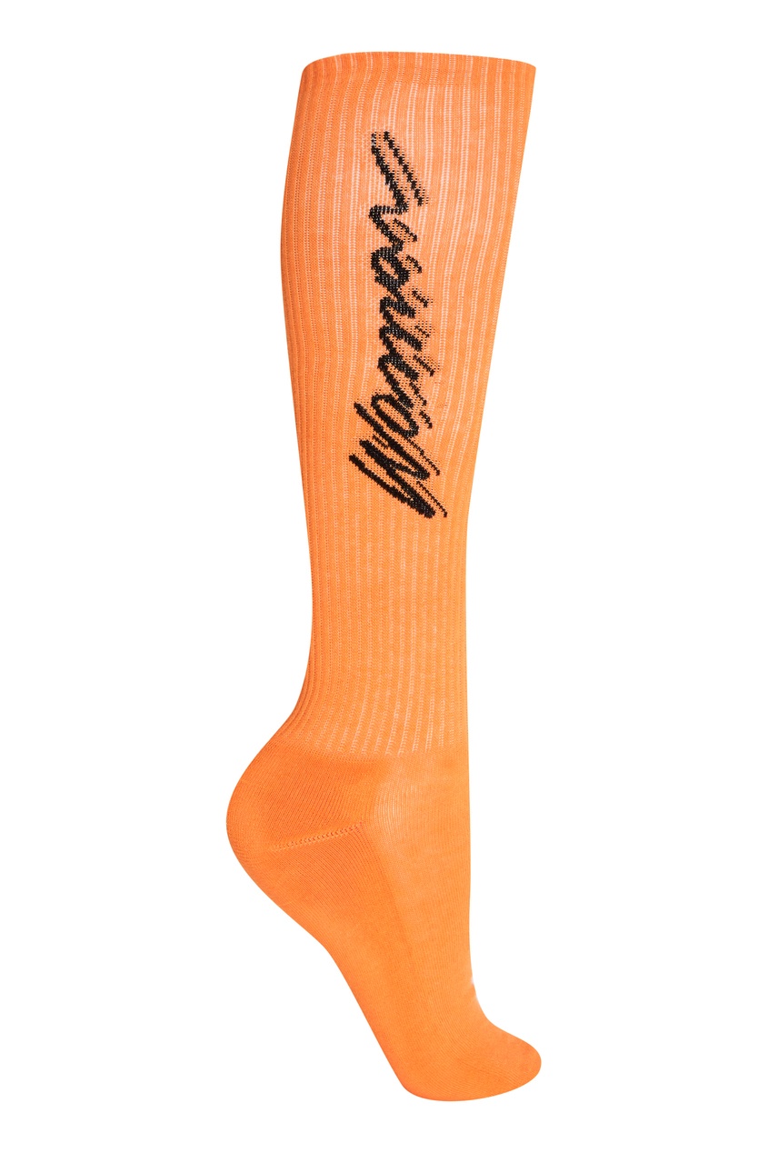 фото Оранжевые носки с рисунком Off-white