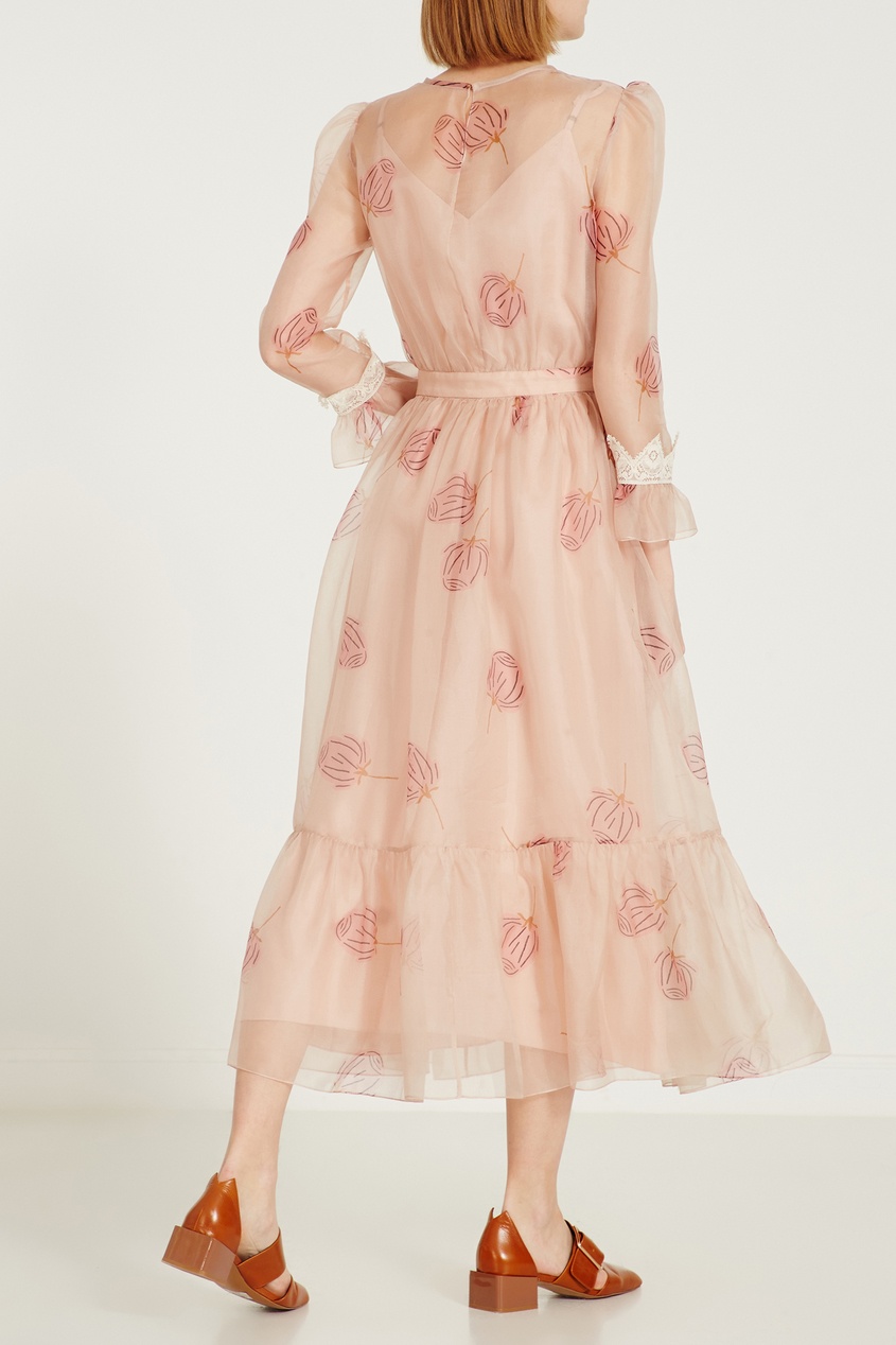 фото Полупрозрачное розовое платье alena akhmadullina