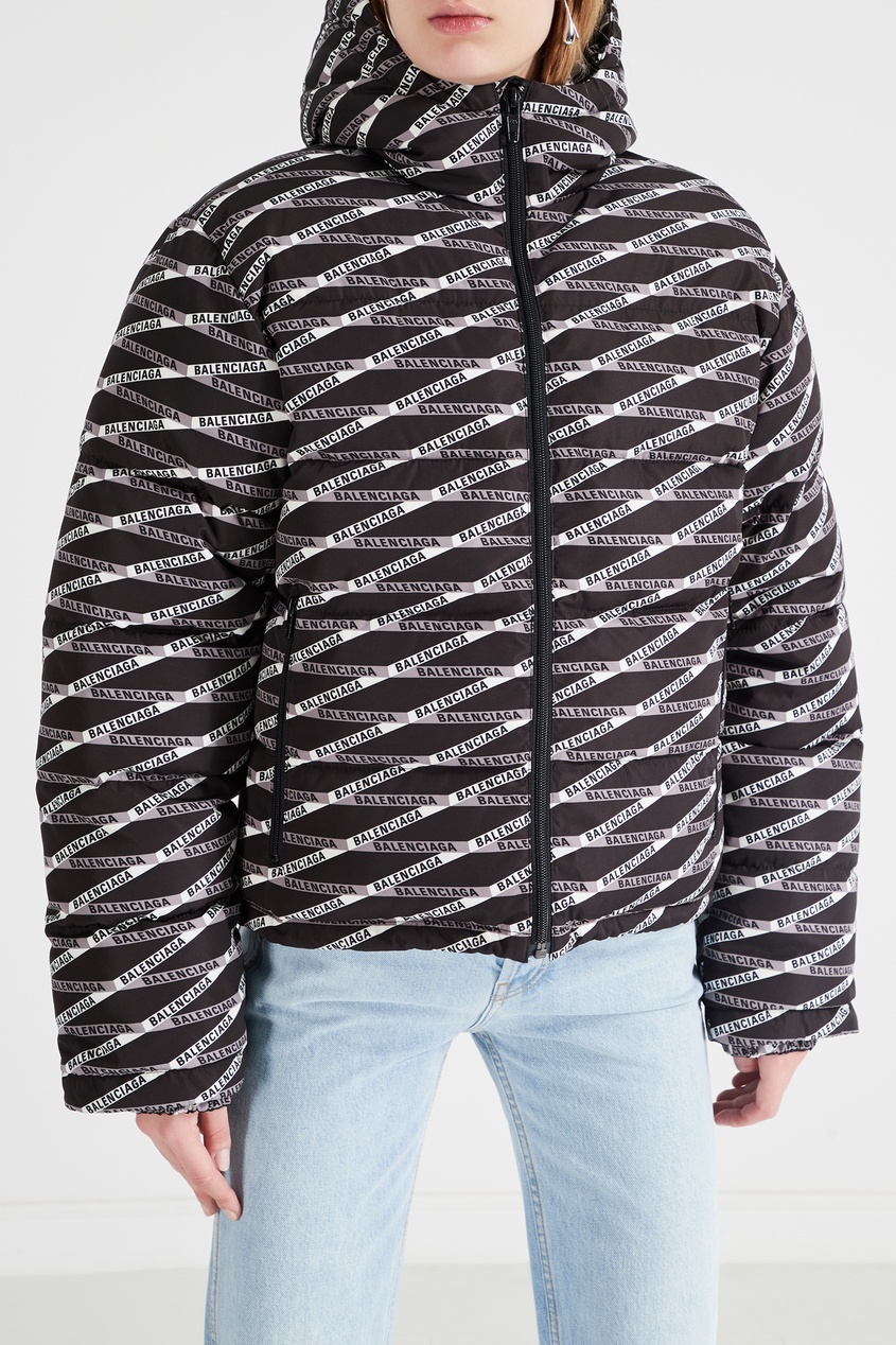 фото Теплая куртка с контрастным узором balenciaga