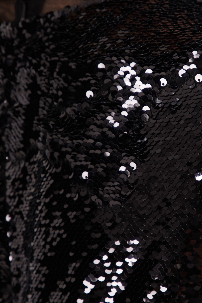 фото Черное платье с блестящими пайетками simone rocha