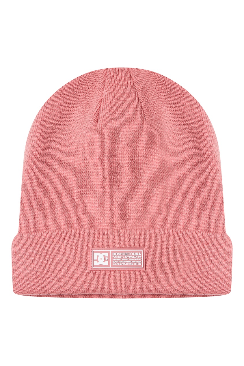 фото Розовая шапка с логотипом на отвороте dc shoes