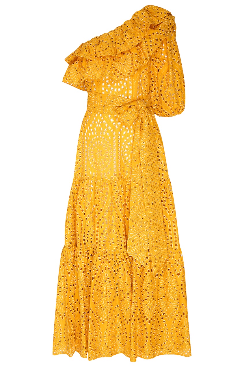 фото Желтое платье из ткани ришелье Arden Lisa marie fernandez