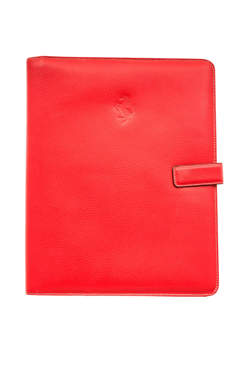 фото Красный кожаный чехол для iPad Ferrari