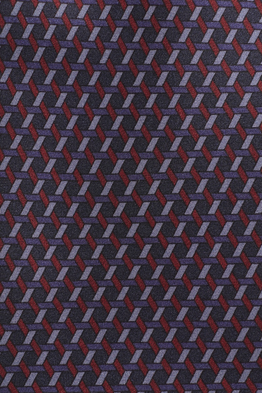 фото Шелковый галстук с геометрическим принтом Brioni