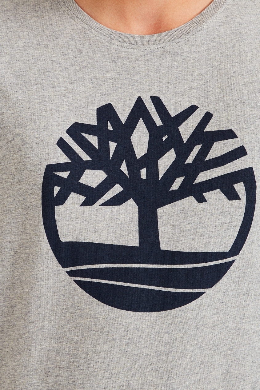 фото Серая футболка из тонкого трикотажа timberland
