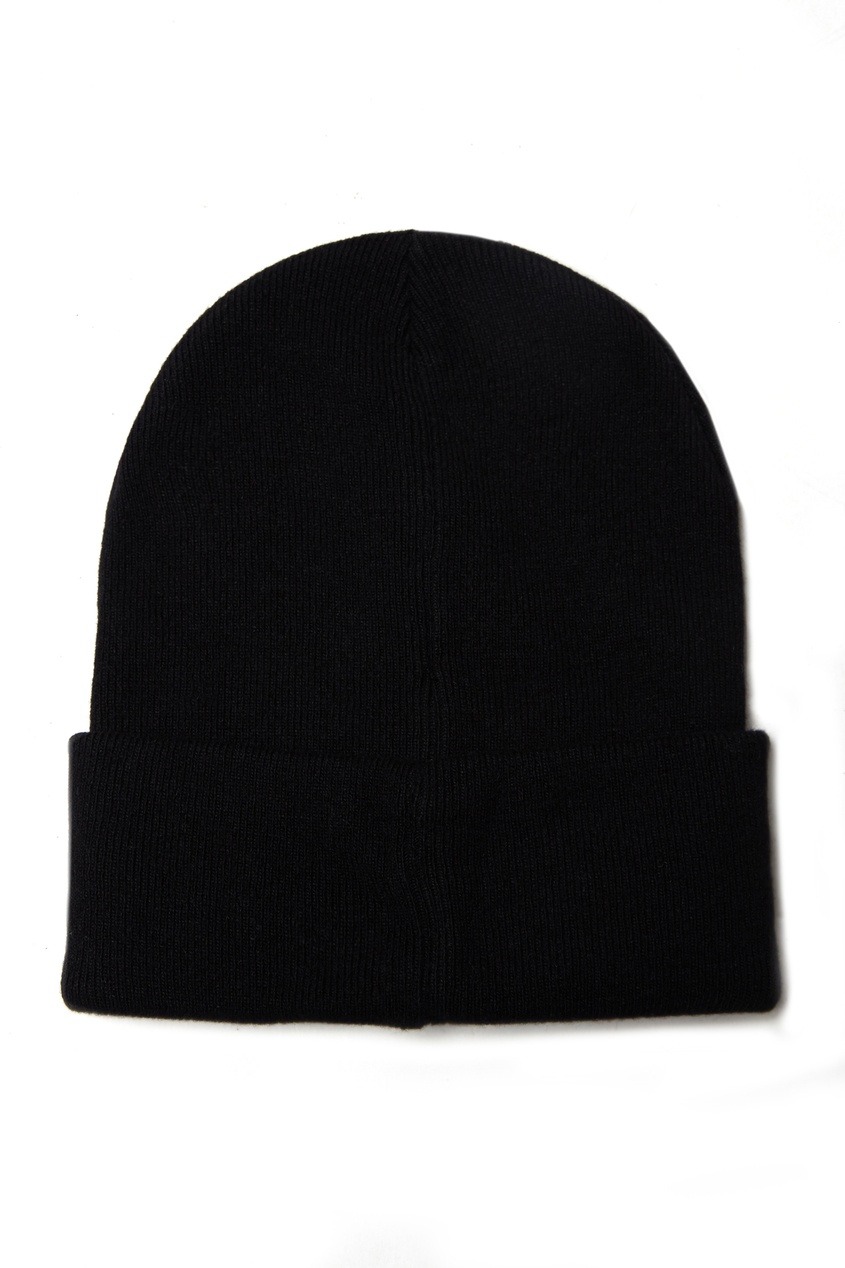 фото Черная шапка бини с логотипом calvin klein