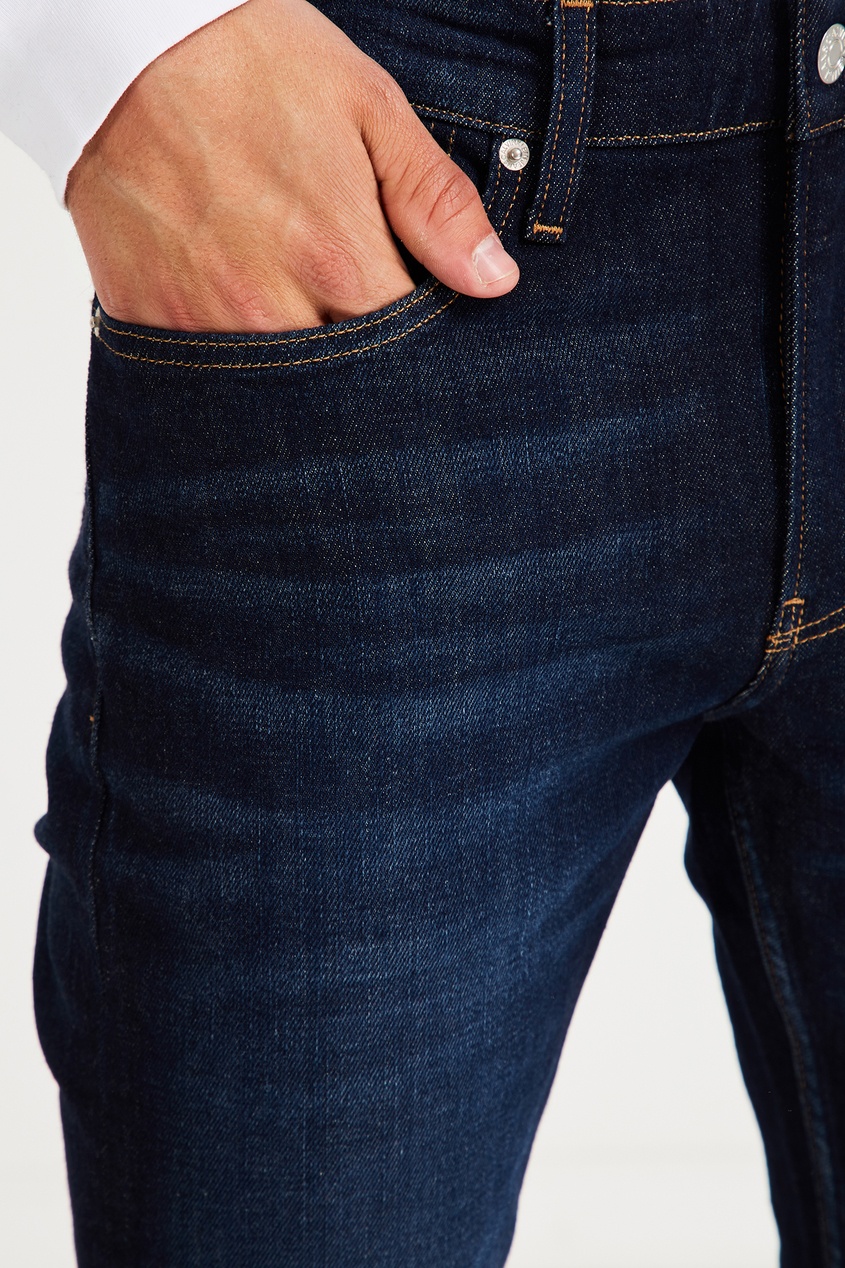 фото Темно-синие зауженные джинсы Calvin klein